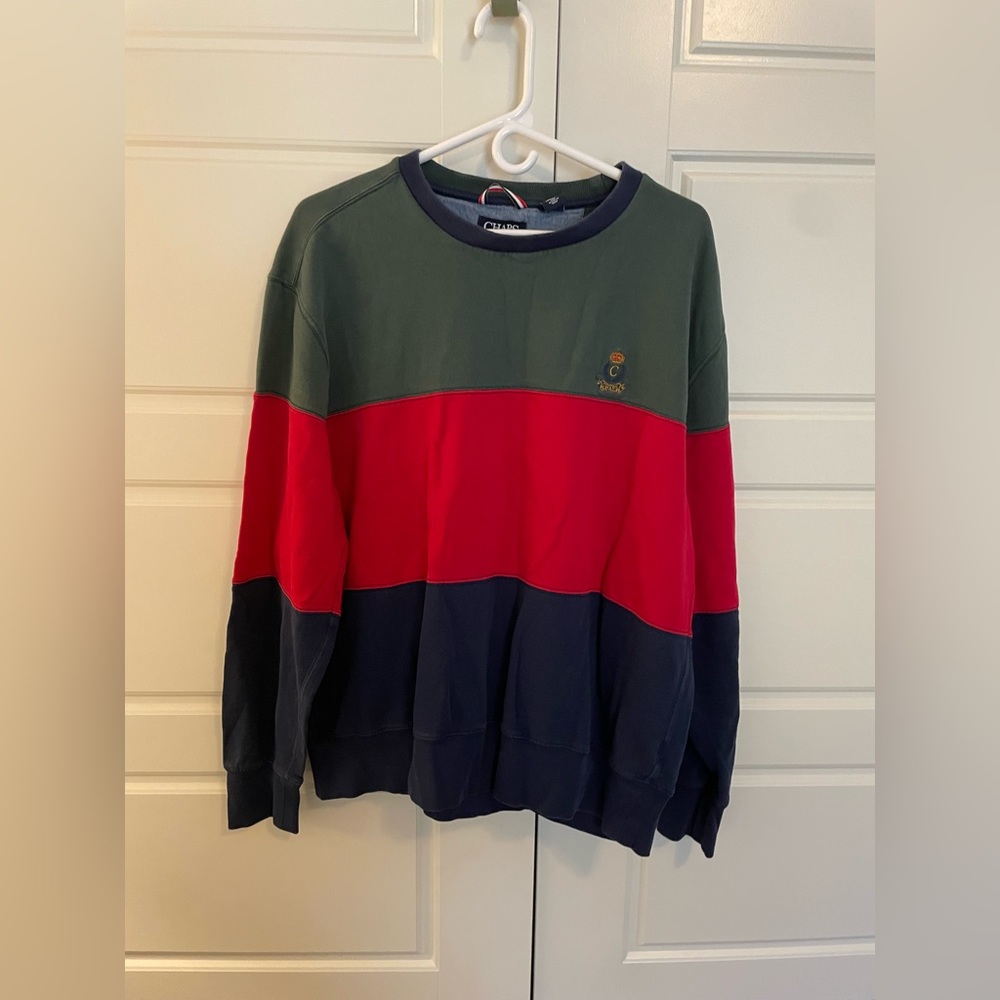 Chaps Men’s Vintage XL extra Large Colorblock Sweatshirt Sweater Crewneck